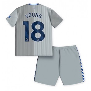 Everton Ashley Young #18 Dětské Alternativní dres komplet 2023-24 Krátký Rukáv (+ trenýrky)